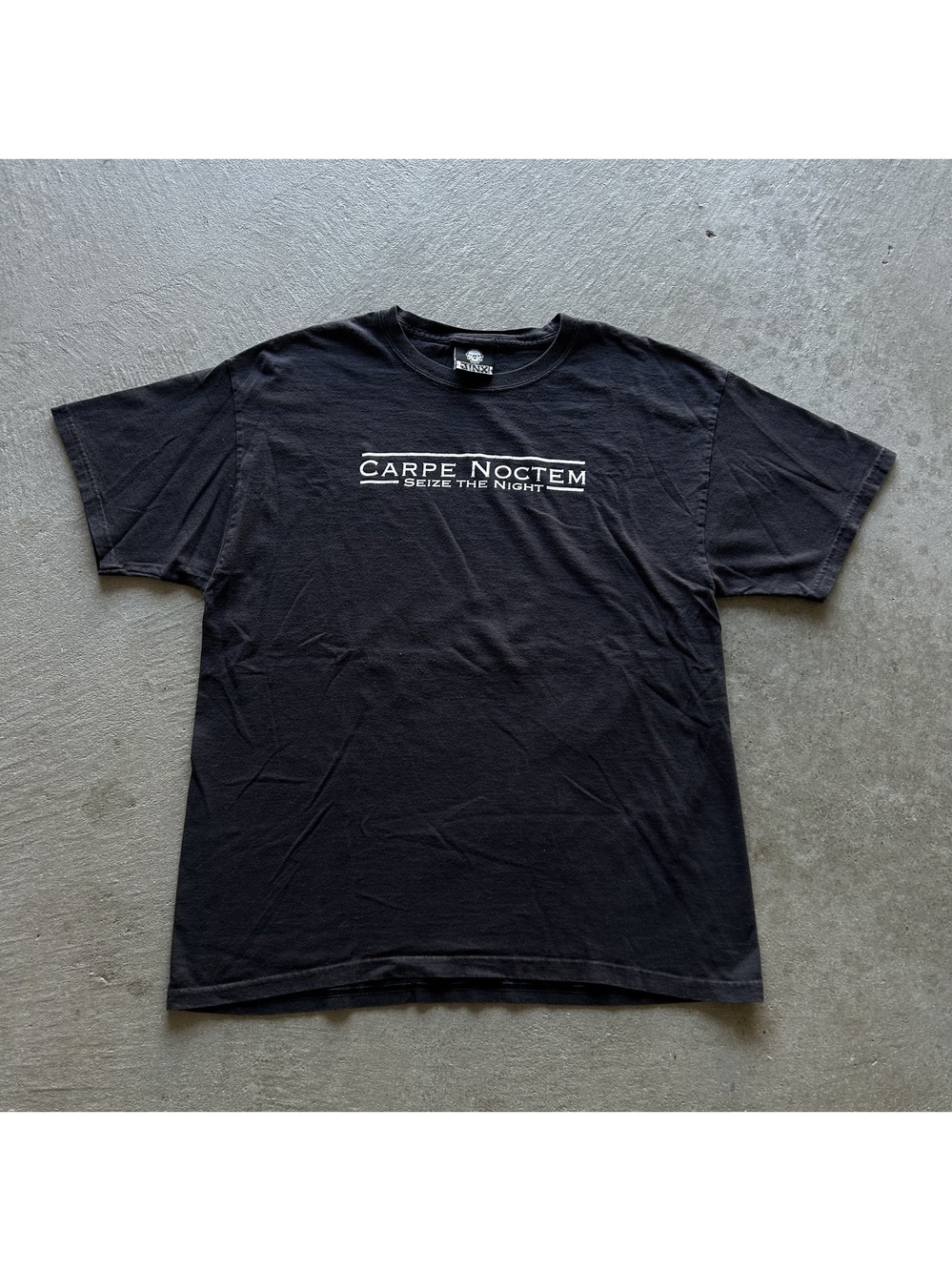 Vintage Carpe Noctem Shirt Size Large Black Seize The Night Jinx Skater